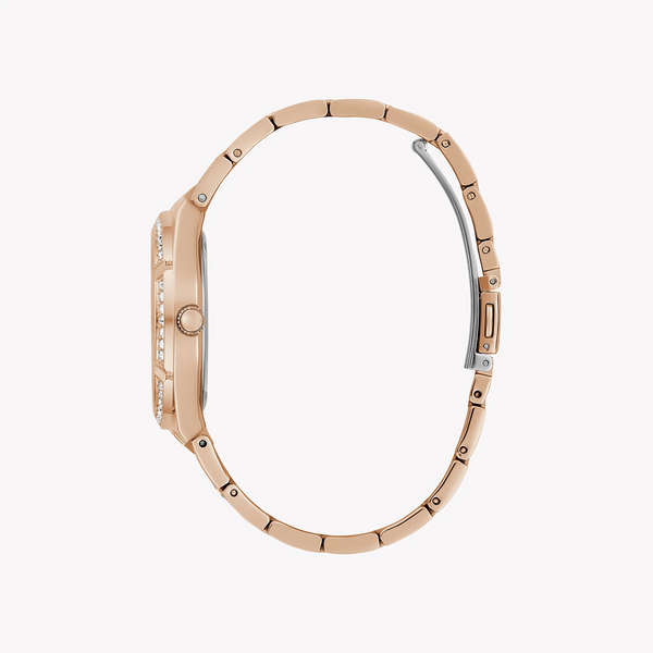 Guess Women's Rose Gold Stainless Steel Watch, Clear Dial | Gw0604l3 by i-watch