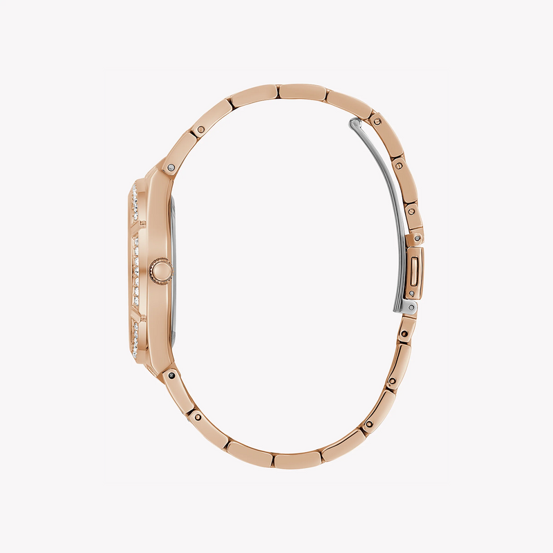 Guess Women's Rose Gold Stainless Steel Watch, Clear Dial | Gw0604l3 by i-watch