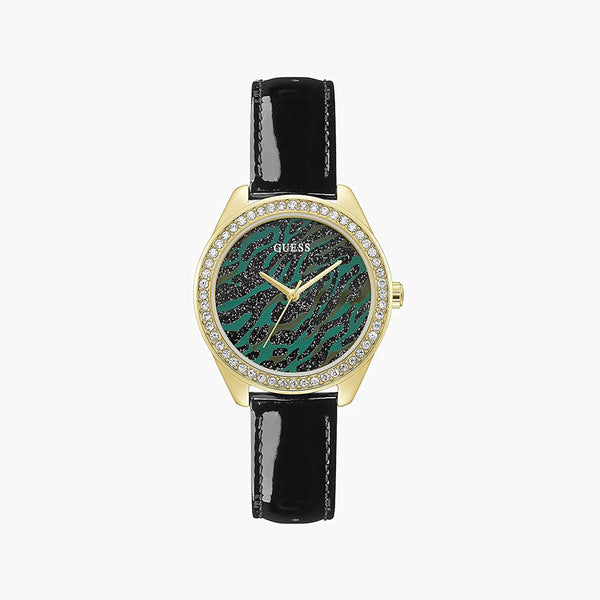 Guess Women's Gold Leather Watch, Multicolor Dial | Gw0110l1 by i-watch