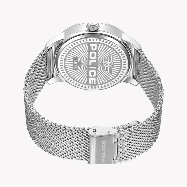 Police Men's Silver Stainless Steel Watch, Blue Dial | Pewjg0005004 by i-watch