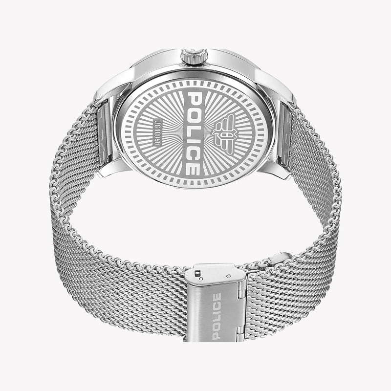 Police Men's Silver Stainless Steel Watch, Blue Dial | Pewjg0005004 by i-watch
