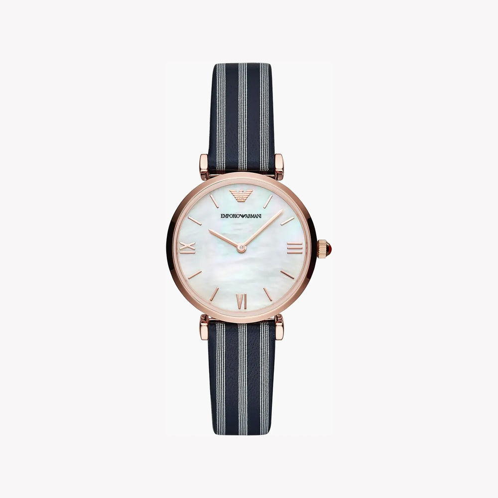 Emporio Armani Women's Rose Gold Watch, Multicolor Leather | Ar11224 by i-watch
