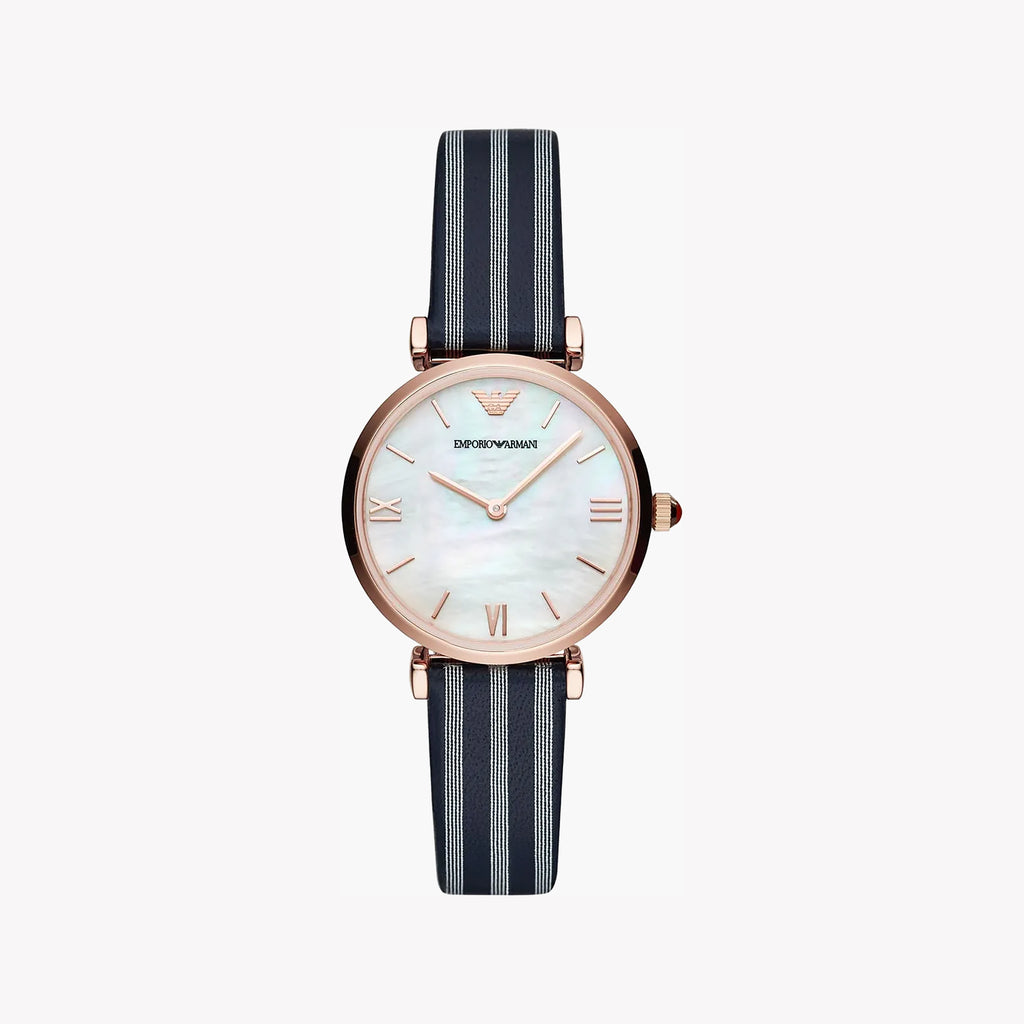 EMPORIO ARMANI AR11224 ROSE GOLD CHIC WATCH WITH MULTICOLOR BAND-i-Watch