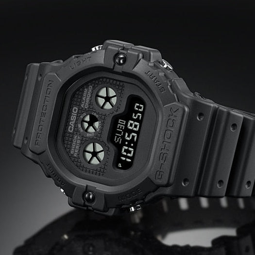 CASIO G-SHOCK DW-5900BB-1DR BOLD ADVENTURE - MEN'S ALL-BLACK RESIN SPORT WATCH-i-Watch-4