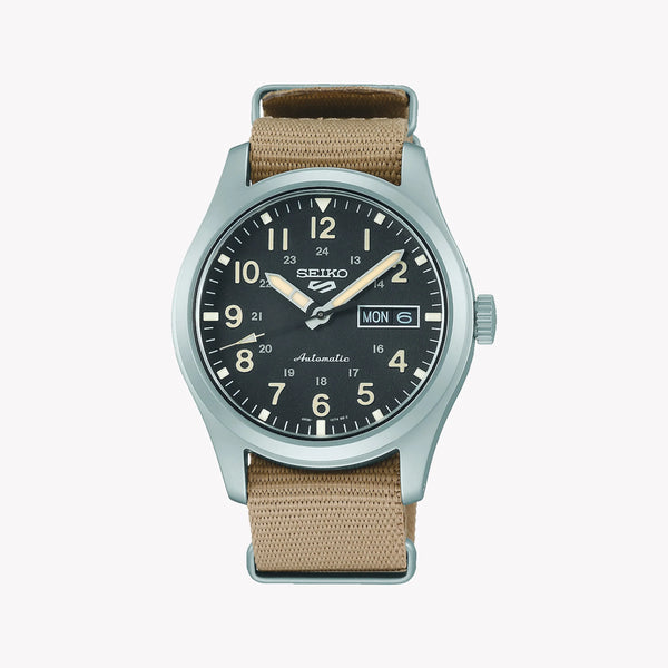 Seiko Men's Silver Stainless Steel, Beige Nylon | Srpg35k1 by i-watch