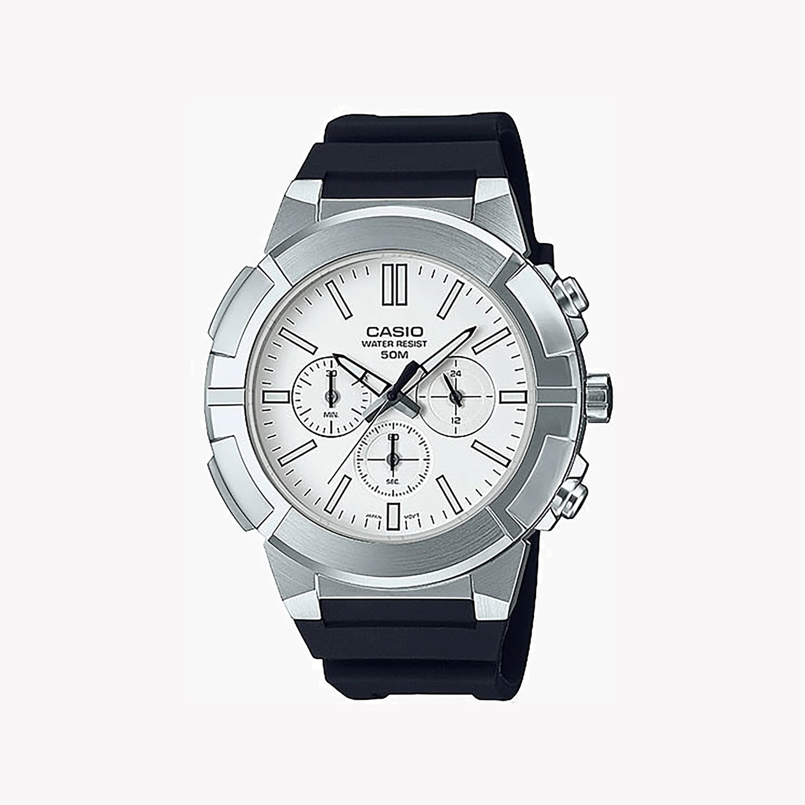 Casio Mtp-E500-7avdf Adventure Elite - Men's Elegant Sport Watch With Stainless Steel Case And White Dial by i-watch