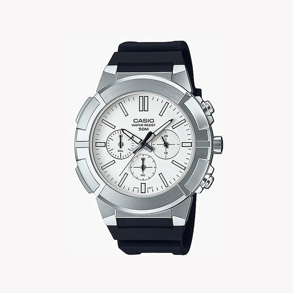 Casio Mtp-E500-7avdf Adventure Elite - Men's Elegant Sport Watch With Stainless Steel Case And White Dial by i-watch