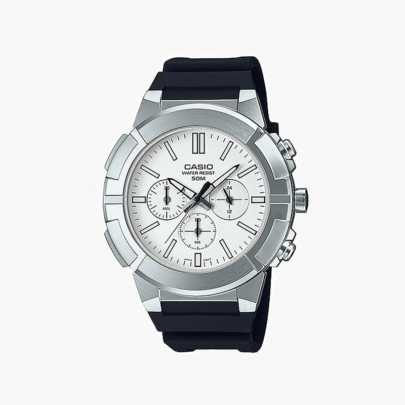 Casio Mtp-E500-7avdf Adventure Elite - Men's Elegant Sport Watch With Stainless Steel Case And White Dial by i-watch