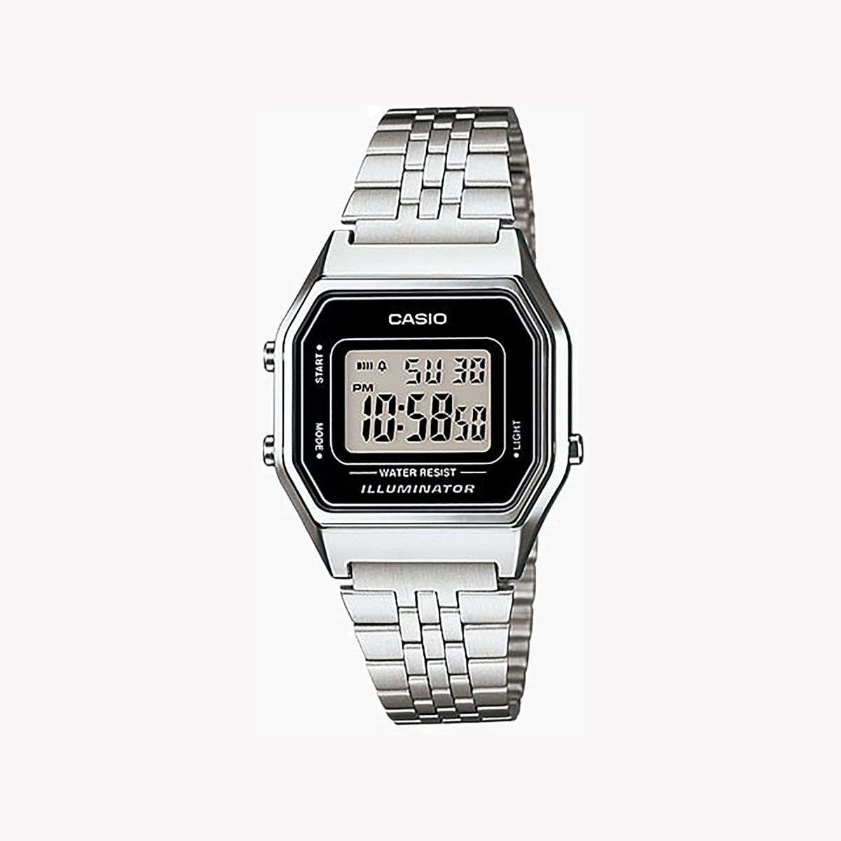 CASIO LA680WA-1DF SPORTY ELEGANCE - TIMELESS CLASSIC WITH SILVER STAINLESS STEEL BAND