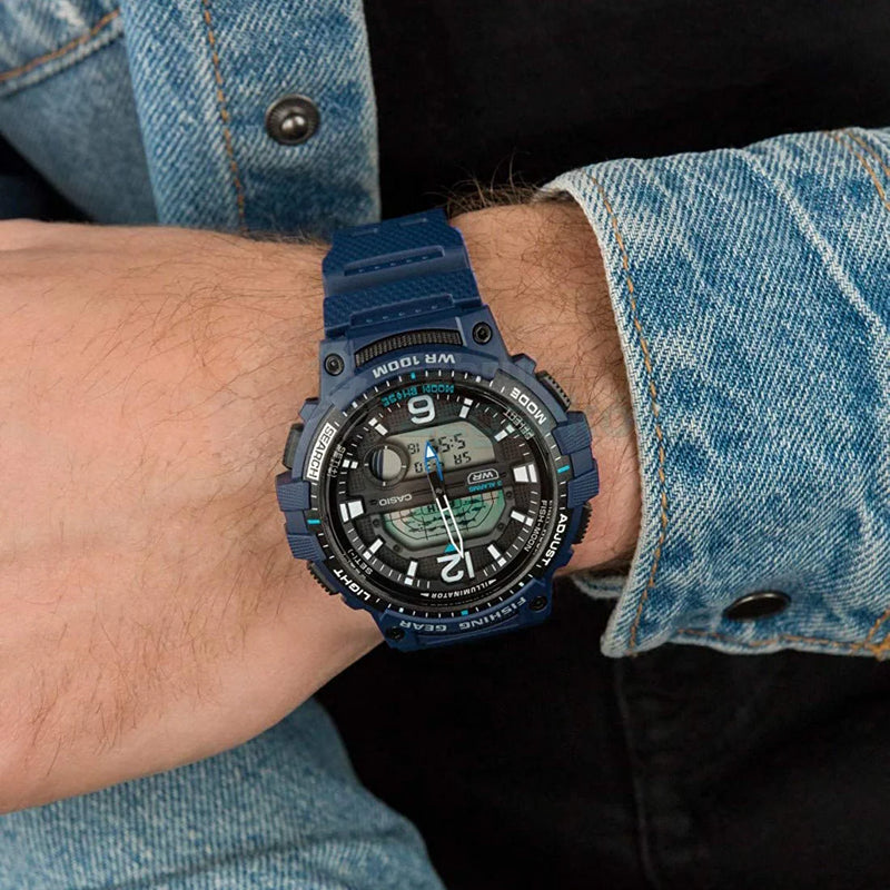 Casio Wsc-1250h-2avdf Sporty Elegance - Men's Adventure-Ready Timepiece With Fishing Functions by i-watch