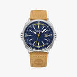 TIMBERLAND TDWGB2230803 - RUGGED ADVENTURER MEN'S WATCH WITH BLUE DIAL & BROWN LEATHER BAND