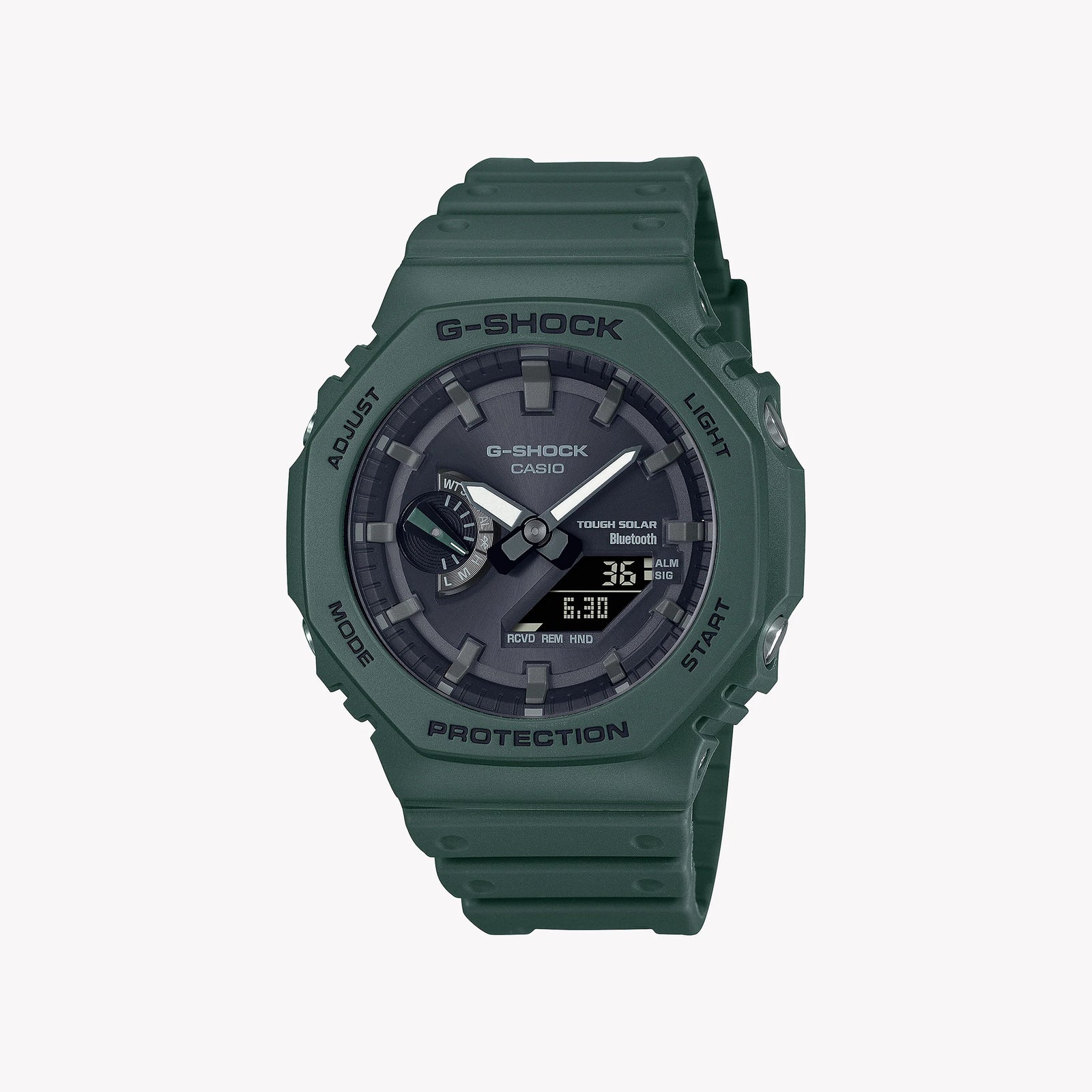 Casio Men's Green Resin Watch, Solar Movement | Ga-B2100-3aer by i-watch