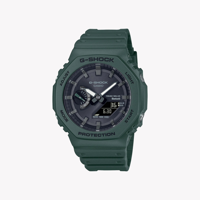 Casio Men's Green Resin Watch, Solar Movement | Ga-B2100-3aer by i-watch