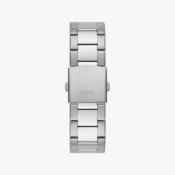 Guess Men's Silver Stainless Steel Watch, Black Dial | Gw0707g1 by i-watch