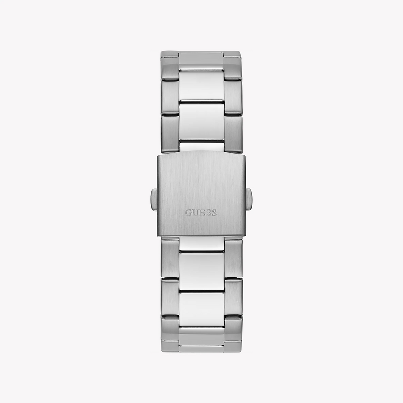 Guess Men's Silver Stainless Steel Watch, Black Dial | Gw0707g1 by i-watch
