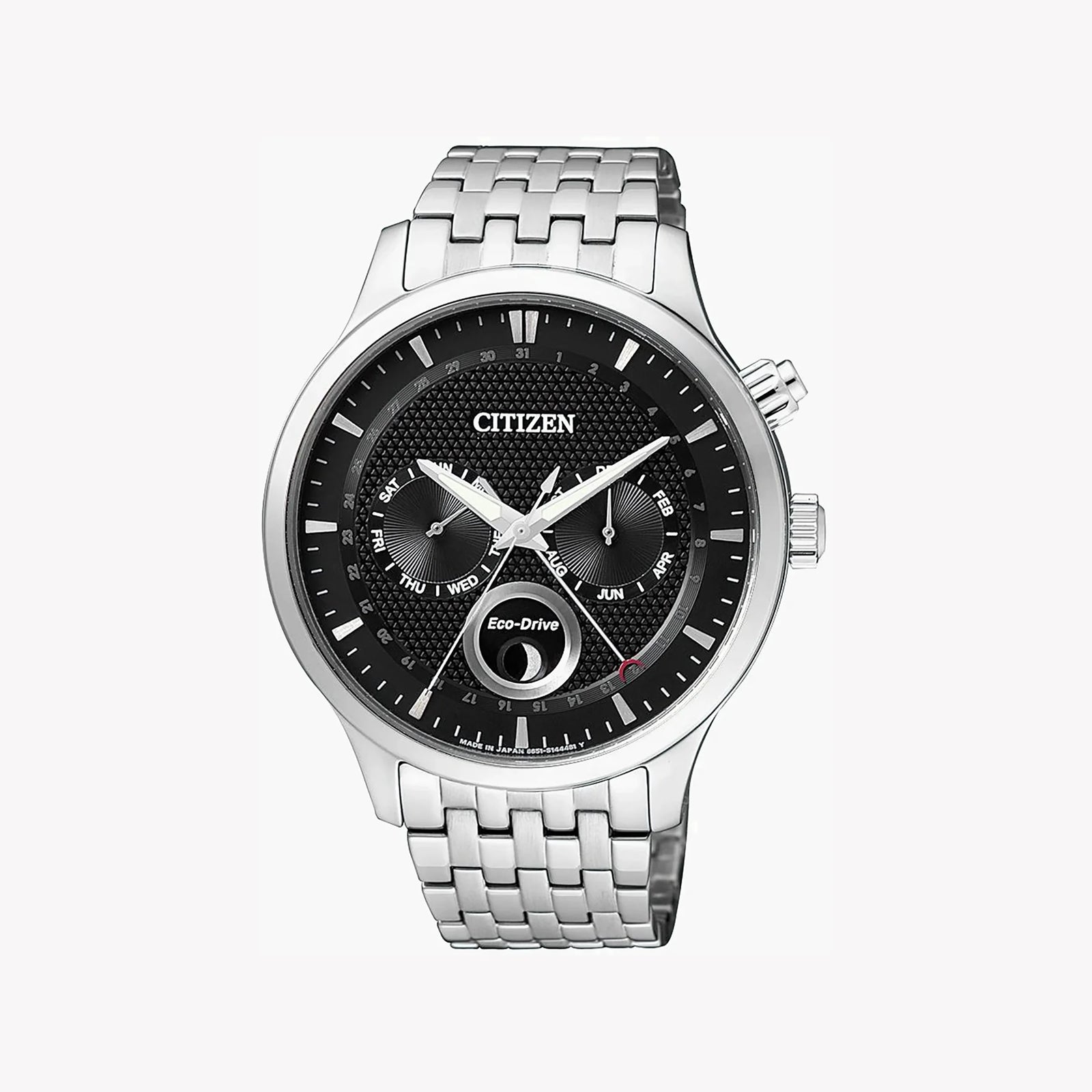 Citizen Ap1050-56e Elegance - Modern Men's Eco-Drive Watch With Silver Stainless Steel And Black Dial by i-watch