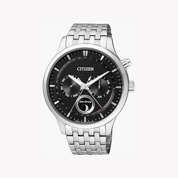 Citizen Ap1050-56e Elegance - Modern Men's Eco-Drive Watch With Silver Stainless Steel And Black Dial by i-watch