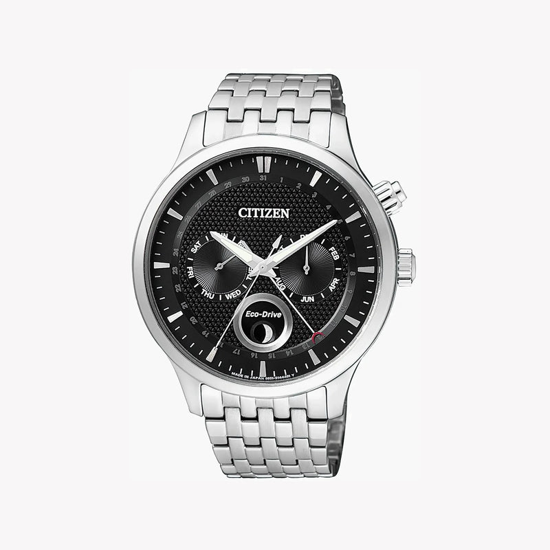 Citizen Ap1050-56e Elegance - Modern Men's Eco-Drive Watch With Silver Stainless Steel And Black Dial by i-watch