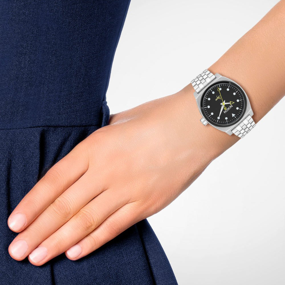 NIXON A1130-2971 BOLD SOPHISTICATION - ELEGANT SILVER & BLACK WOMEN'S TIMEPIECE-i-Watch-5