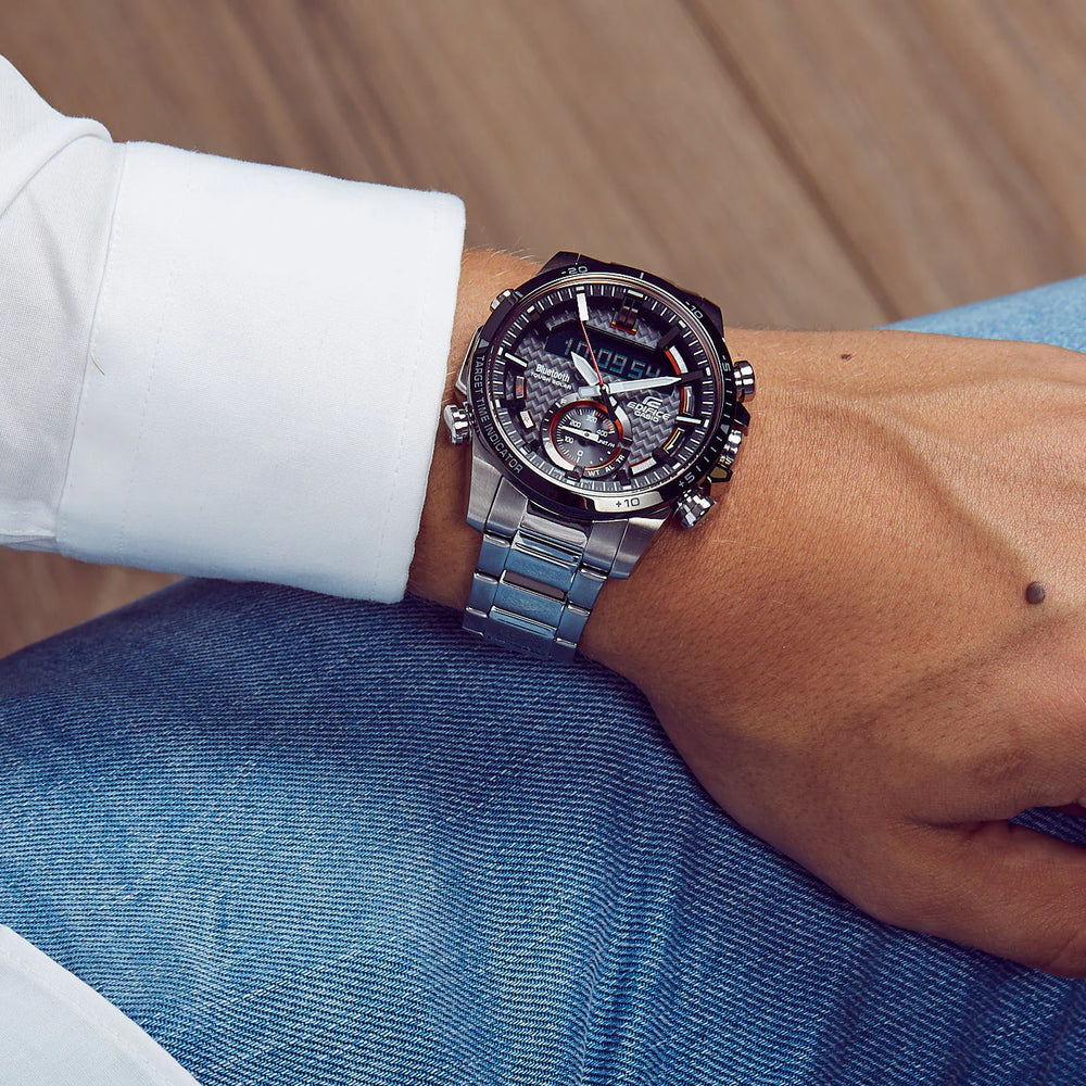 Casio Edifice Ecb-800db-1adr - Sporty Elegance Meets Smart Connectivity Men's Watch by i-watch