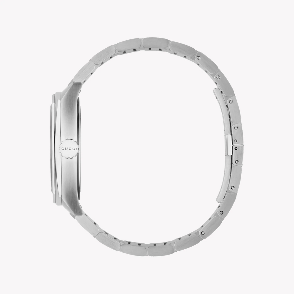 Gucci Men's Silver Stainless Steel, Blue Dial | Ya142303 by i-watch