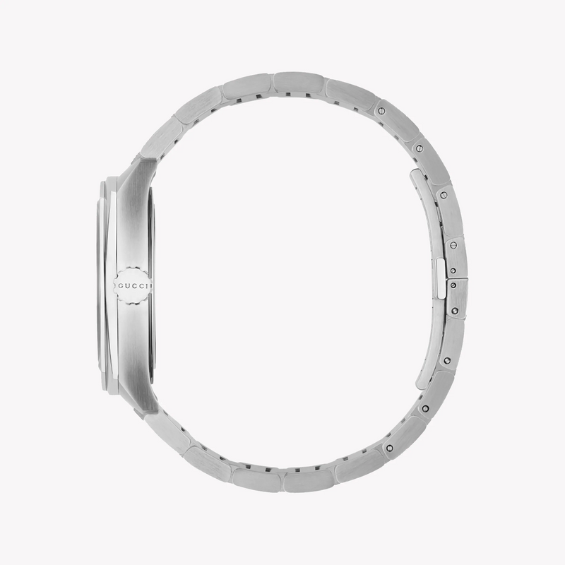 Gucci Men's Silver Stainless Steel, Blue Dial | Ya142303 by i-watch