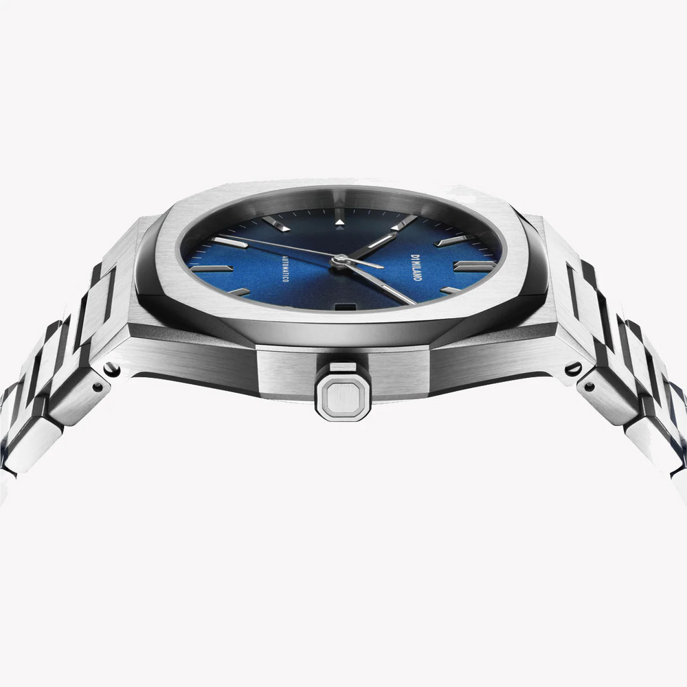 D1 MILANO Men's Silver Watch, Dark Blue Dial | D1-ATBJ11 by i-watch
