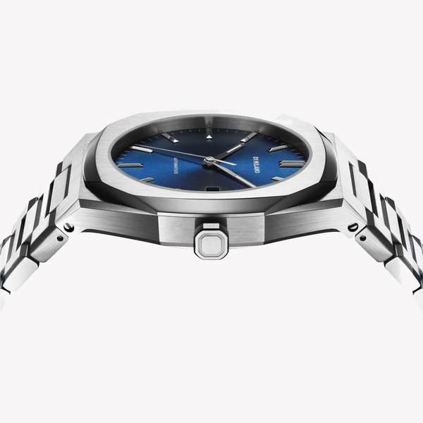 D1 MILANO Men's Silver Watch, Dark Blue Dial | D1-ATBJ11 by i-watch