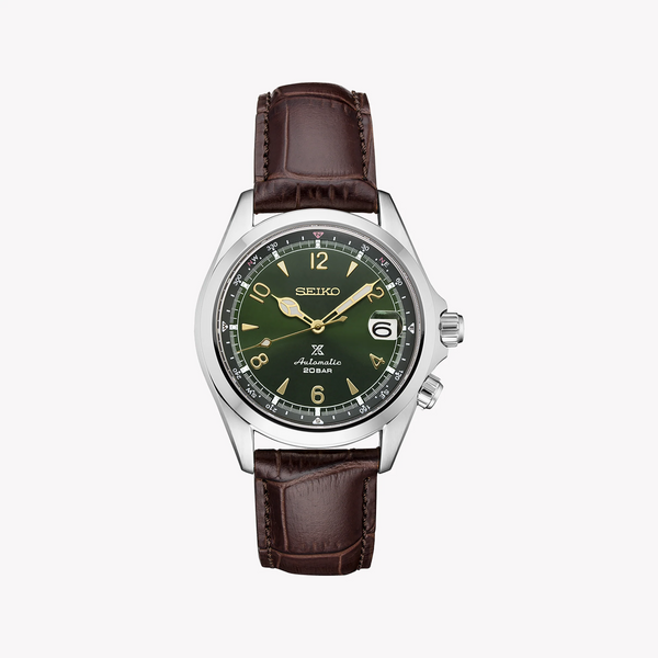 Seiko Men's Silver Stainless Steel, Brown Leather | Spb121j1 by i-watch