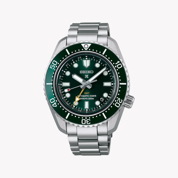 Seiko Prospex Men's Stainless Steel Green Watch, Silver Case | Spb381j1 by i-watch