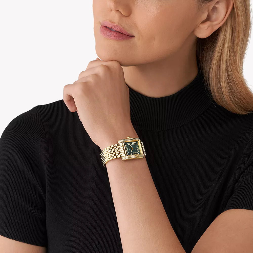 MICHAEL KORS MK4742 - GOLDEN ELEGANCE WITH A RICH GREEN DIAL - WOMEN'S TIMEPIECE-i-Watch-4