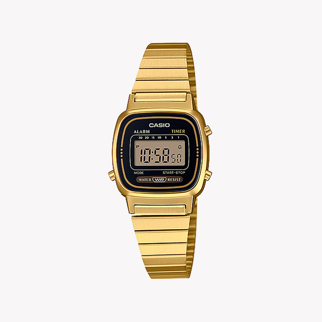 CASIO LA-670WGA-1DF - ELEGANT EMPIRE WOMEN'S TIMEPIECE - SLEEK GOLD STRAP & CLASSIC DESIGN