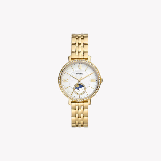 Jacqueline Sun Moon Multifunction Gold-Tone Stainless Steel Watch ES5167