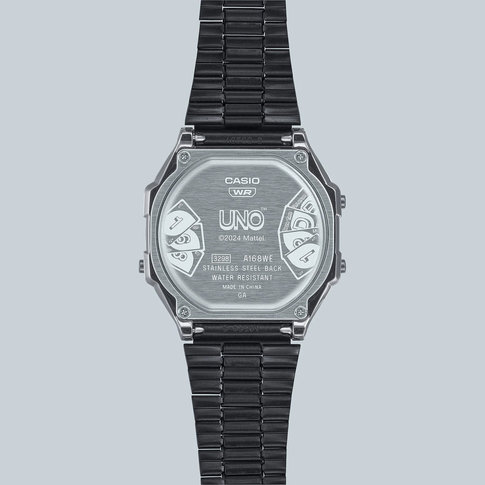 Casio Unisex Black Stainless Steel Watch, Chrome Resin | A168weuc-1a by i-watch