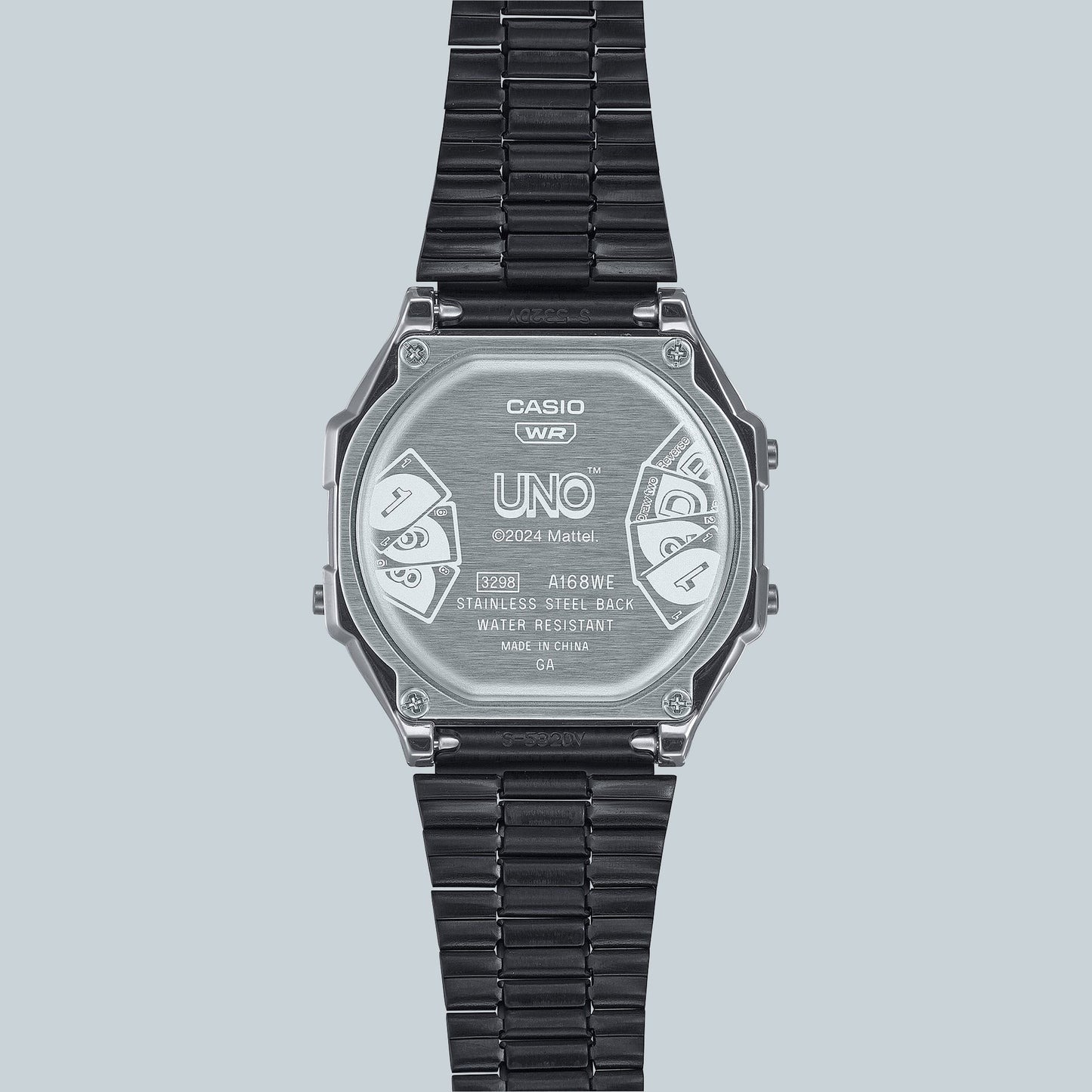 Casio A168WEUC-1A UNO™ collaboration model