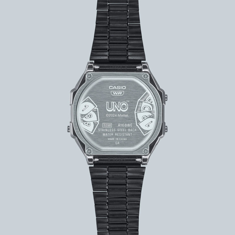 Casio Unisex Black Stainless Steel Watch, Chrome Resin | A168weuc-1a by i-watch