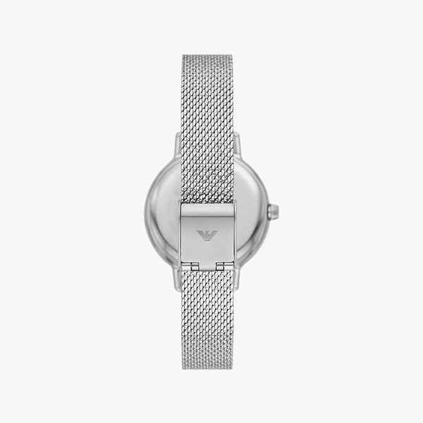 Emporio Armani Women's Silver Stainless Steel Watch, White Dial | Ar80065set by i-watch