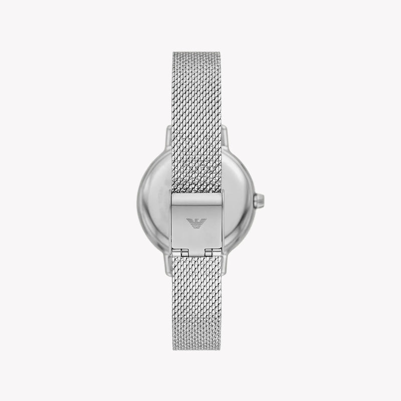 Emporio Armani Women's Silver Stainless Steel Watch, White Dial | Ar80065set by i-watch