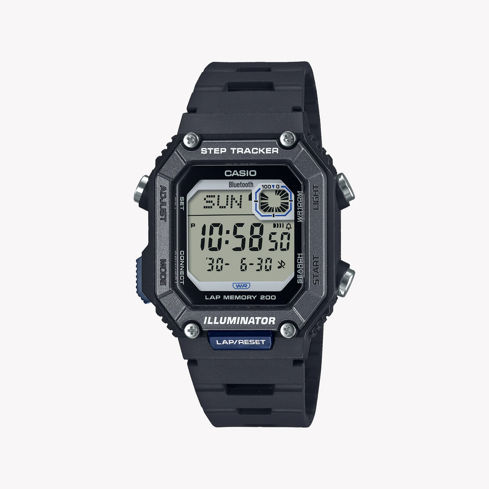 Casio Unisex Black Resin Watch, Digital Dial | Ws-B1000-1avdf by i-watch