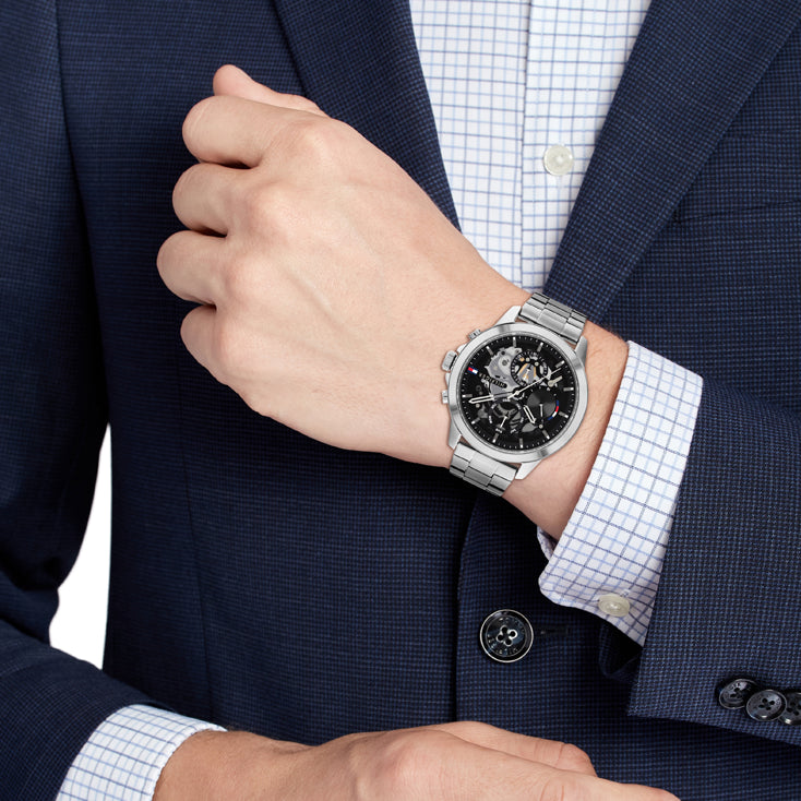 TOMMY HILFIGER 1680669 - MODERN CLASSIC MEN'S WATCH: STYLISH BLACK DIAL & DURABLE STAINLESS STEEL-i-Watch-4