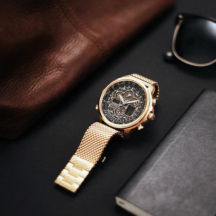 Citizen Men's Rose Gold Watch, Black Dial | Jy8033-51e by i-watch