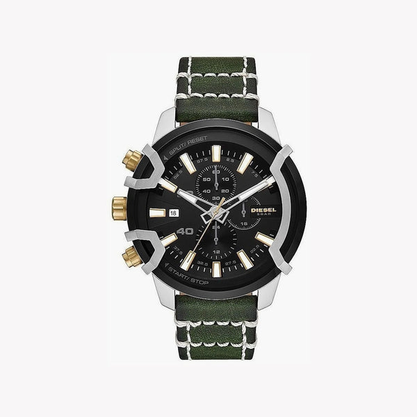 Diesel Men's Black Leather Watch, Green Band | Dz4585 by i-watch