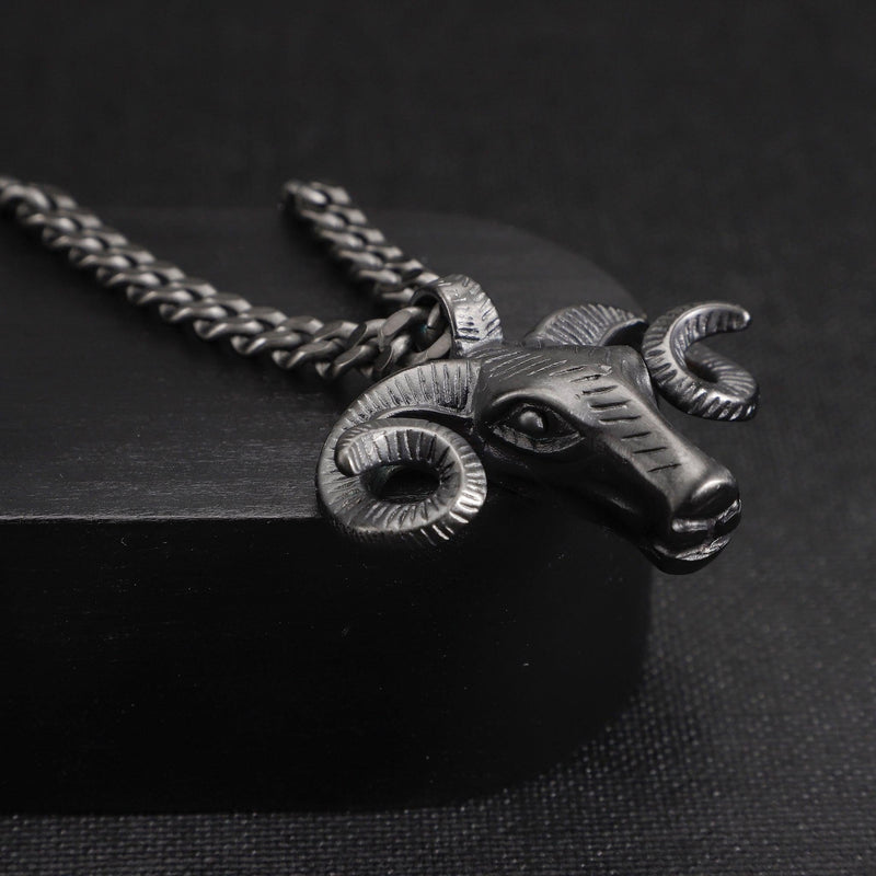 Zink Men's Black Stainless Steel Necklace | Zjpd023gn by i-watch