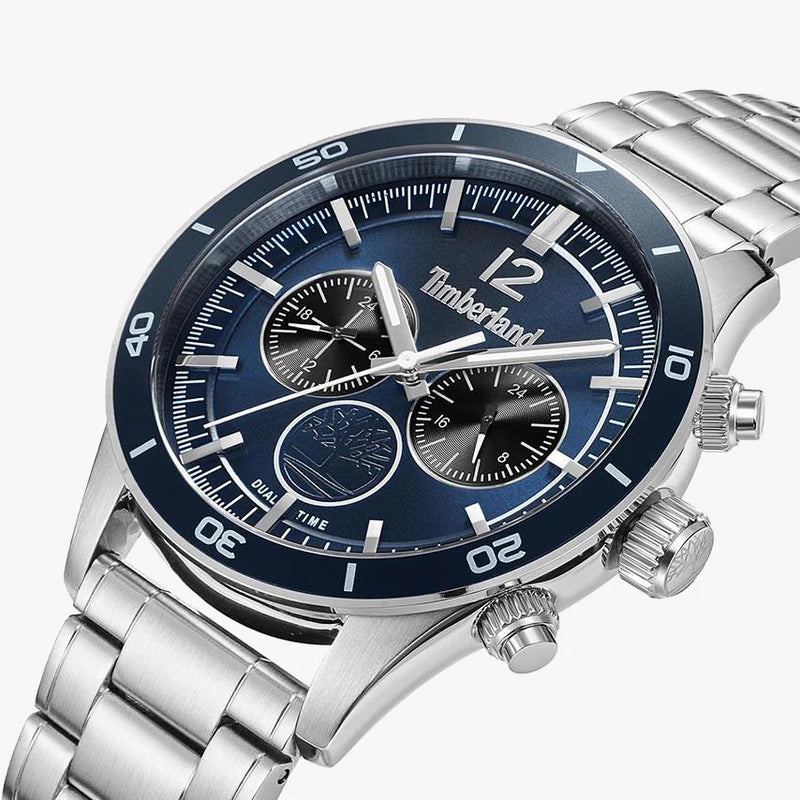 Timberland Men's Silver Watch, Blue Dial | Tdwgk2230905 by i-watch