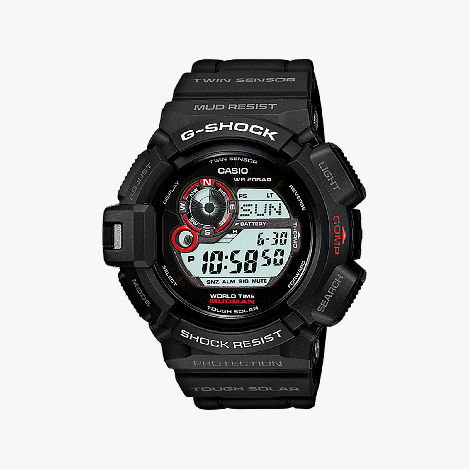 Casio G-Shock G-9300-1dr Adventure Pro - Rugged Men's Timepiece With Digital Compass & Water Resistance by i-watch