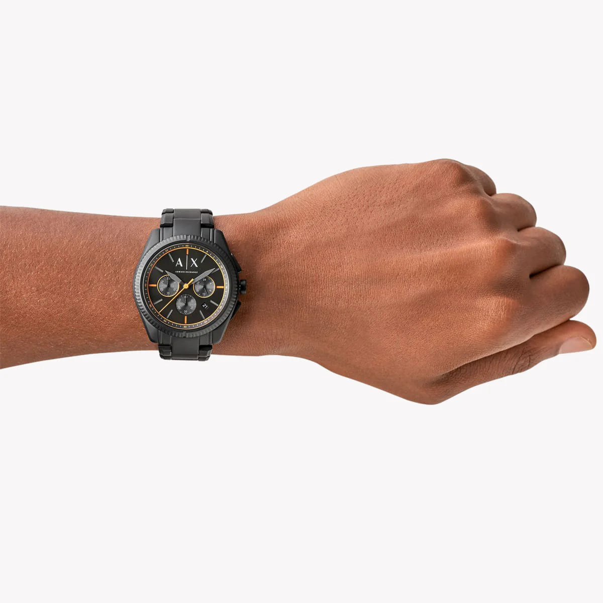 Armani Exchange Men's Black Stainless Steel Watch, Black Dial Armani Exchange Men's Black Stainless Steel Watch, Black Dial