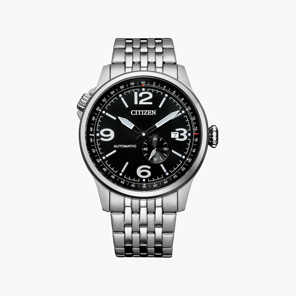 CITIZEN NJ0140-84E - TIMELESS ELEGANCE - AUTOMATIC MEN'S WATCH with Silver Stainless Steel Band & Black Dial