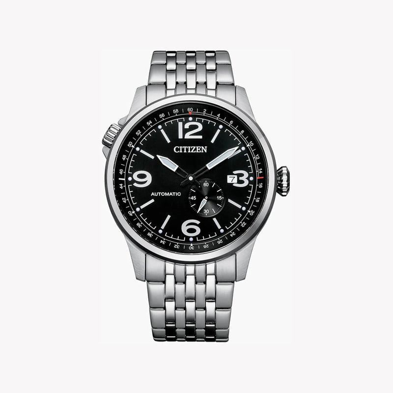 Citizen Nj0140-84e - Timeless Elegance - Automatic Men's Watch With Silver Stainless Steel Band & Black Dial by i-watch
