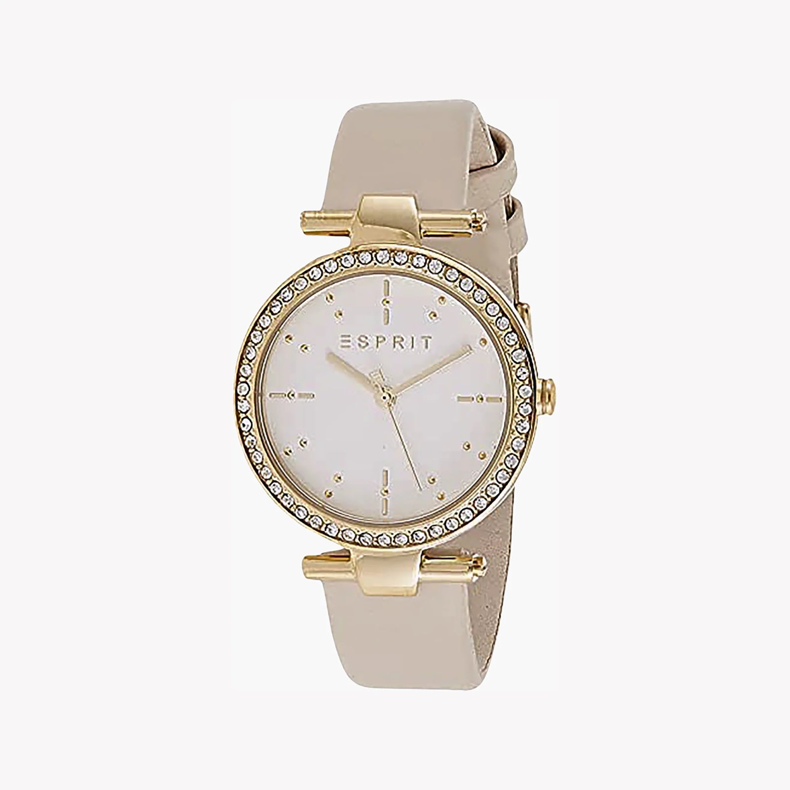 Esprit Women's Beige Leather Watch, Silver Dial | Es1l139m0075 by i-watch