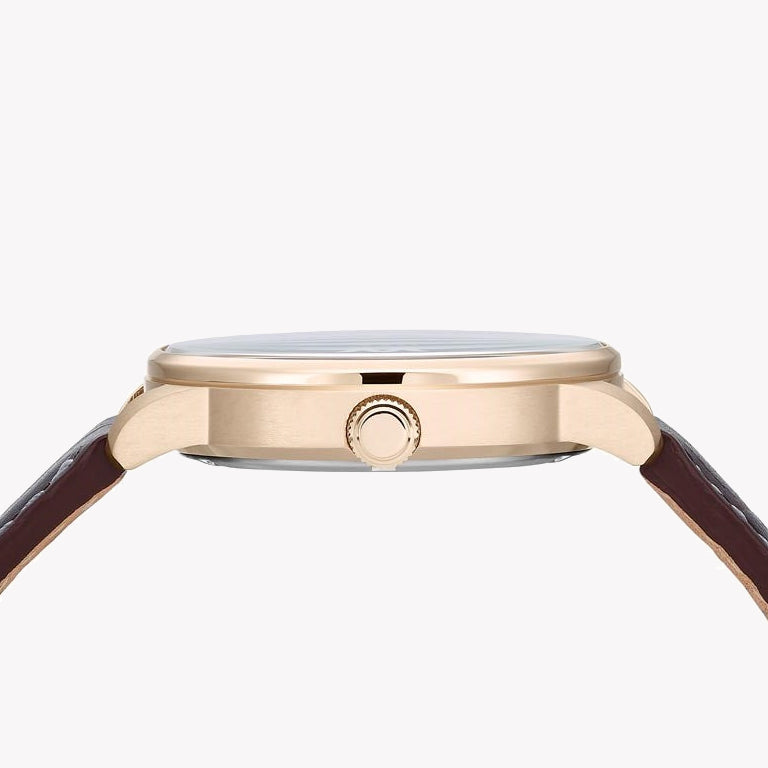 CITIZEN Eco-Drive BM7393-16H - ROSE GOLD POWERHOUSE MEN'S WATCH with Brown Leather Band-i-Watch-3